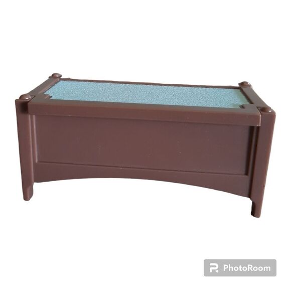 Fisher Price Loving Family Dollhouse Brown Blue Hope Chest Trunk - Picture 1 of 4